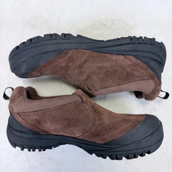 L.L. Bean Mens Winter Shoes Clogs Brown Suede Primaloft Size 9 Wide main image 9